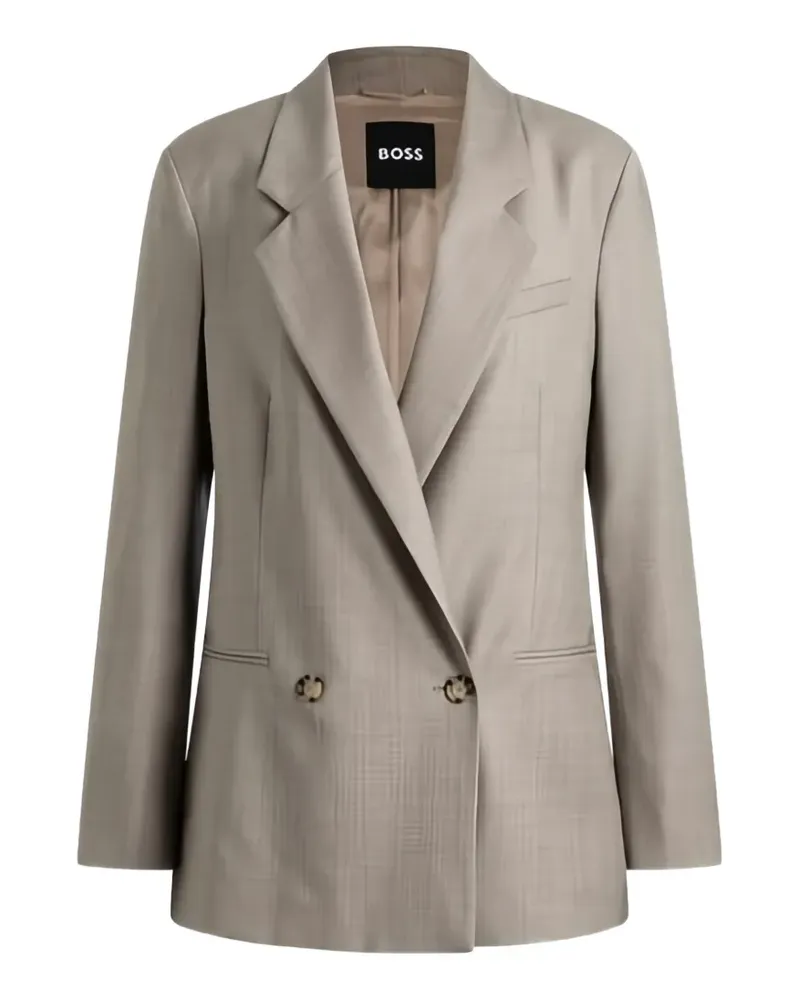 HUGO BOSS Klassischer Blazer aus italienischer Schurwolle mit Stretch - Nude Nude