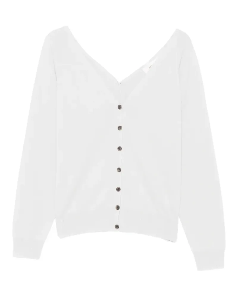 Lisa Yang Geknöpfter Jiani Cardigan mit V-Ausschnitt - Grau Grau