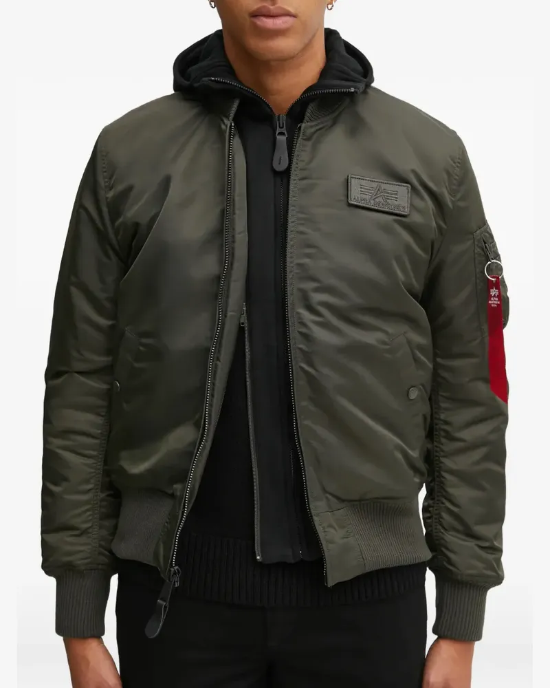 Alpha Industries hooded bomber jacket - Grün Grün
