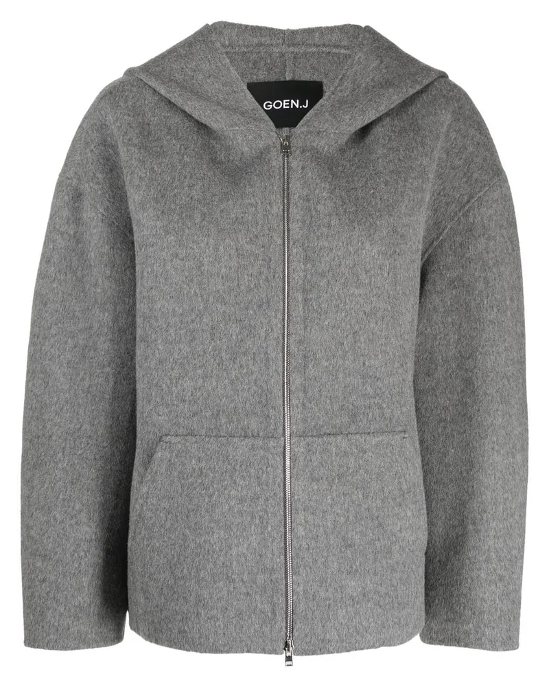 GOEN.J Kapuzenjacke mit Reißverschluss - Grau Grau