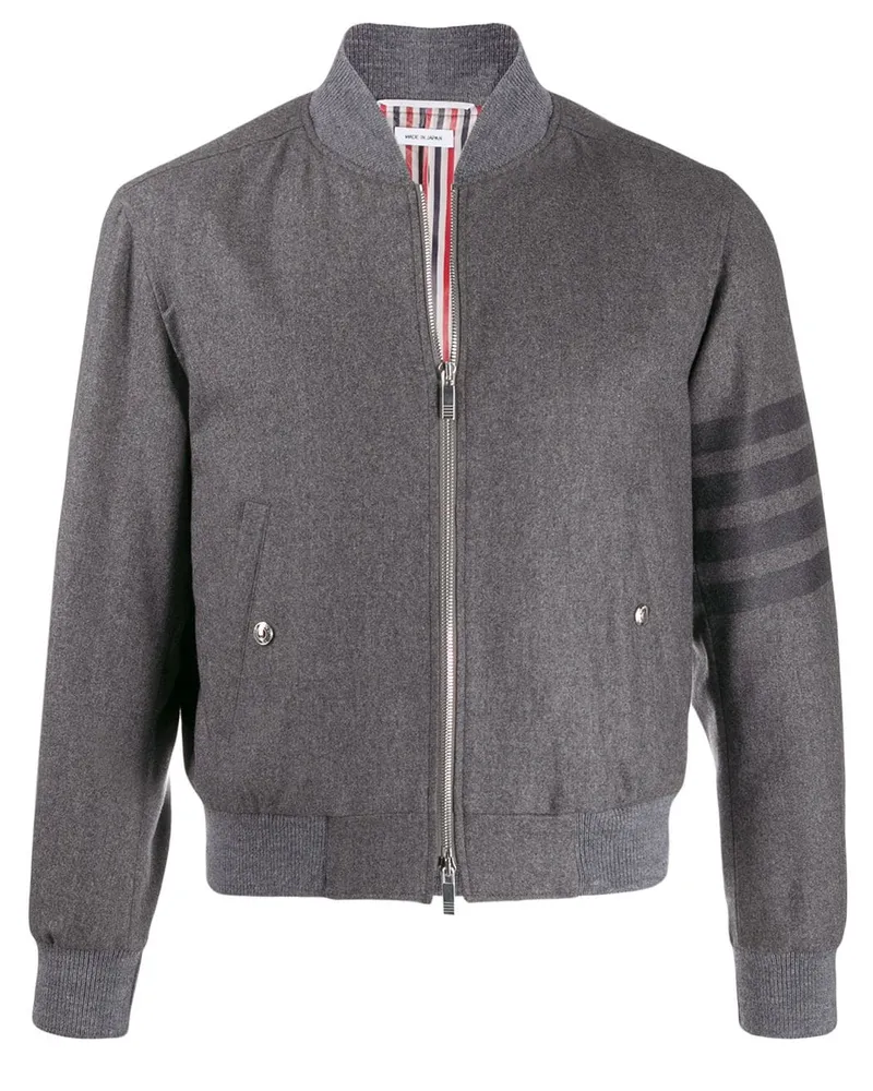Thom Browne Bomberjacke mit Streifen - Grau Grau