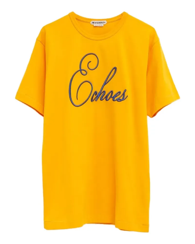 J.W.Anderson embroidered-logo T-shirt - Gelb Gelb
