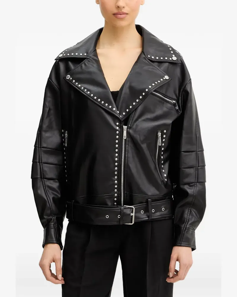 Fracomina Jacke mit Nieten - Schwarz Schwarz