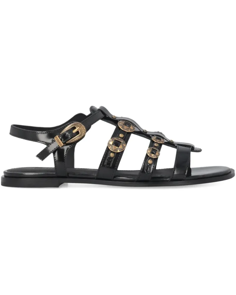 Pinko Sandalen mit Nieten - Schwarz Schwarz
