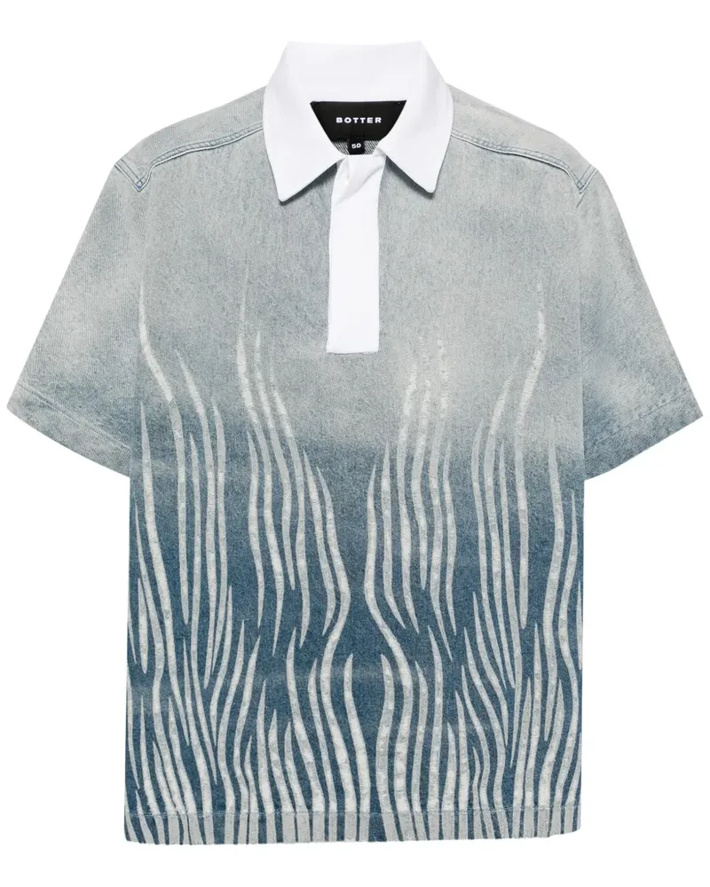 BOTTER Poloshirt aus Bio-Baumwolle mit Print - Blau Blau