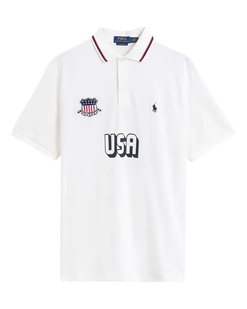 Ralph Lauren USA 24 Poloshirt - Weiß Weiß