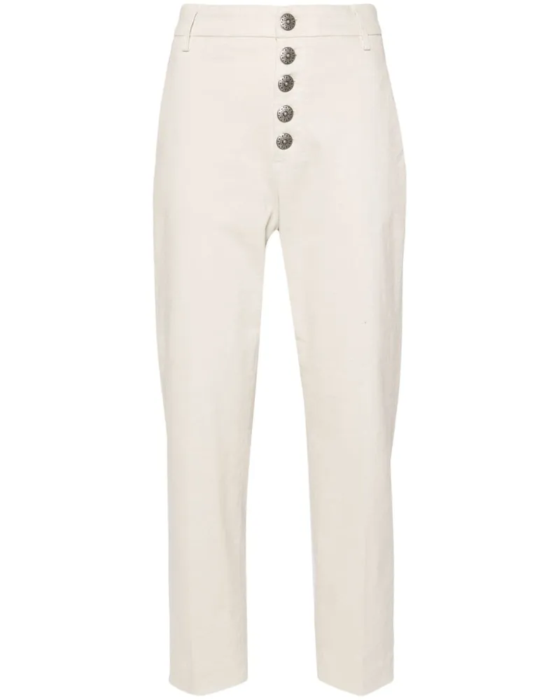 Dondup Nima Hose mit Logo-Schild - Nude Nude