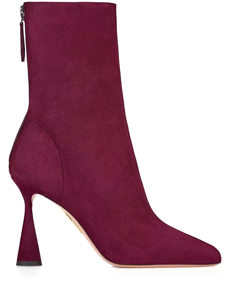 Aquazzura 95mm Amore zip-fastening heeled boots - Violett Violett