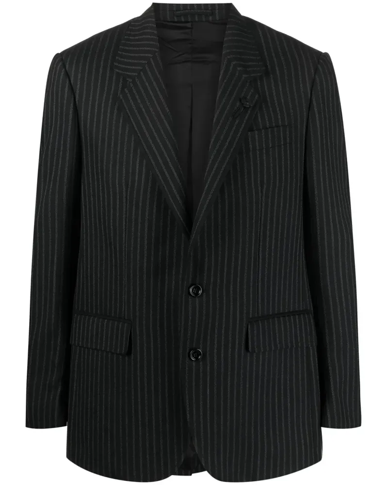 LARDINI Sakko mit Nadelstreifen - Schwarz Schwarz
