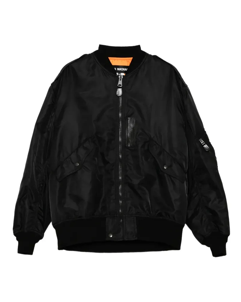 Junya Watanabe MA-1 Jacke mit Pelzbesatz - Schwarz Schwarz