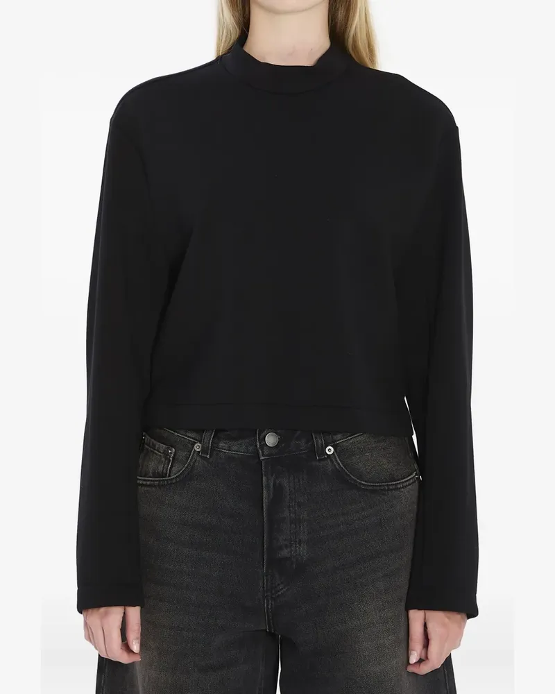 Moncler logo-patch long-sleeve sweatshirt - Schwarz Schwarz