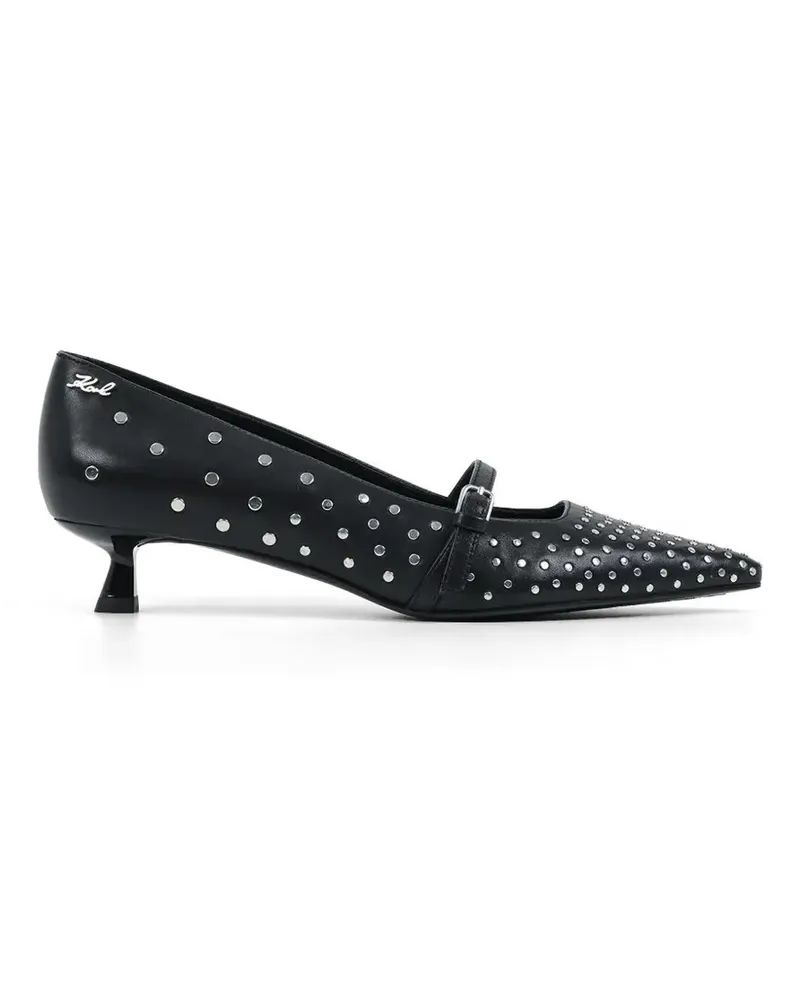 Karl Lagerfeld stud-embellished pointed-toe pumps - Schwarz Schwarz