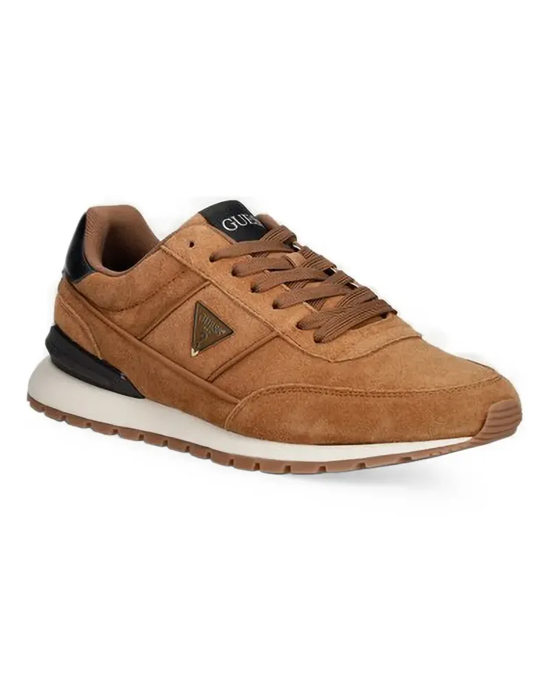 Guess Rexlor logo-plaque panelled sneakers - Braun Braun