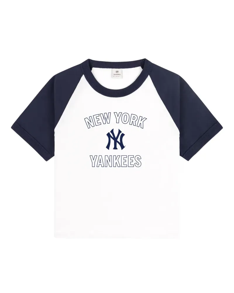 SPORTY & RICH Yankees Arch T-Shirt - Weiß Weiß