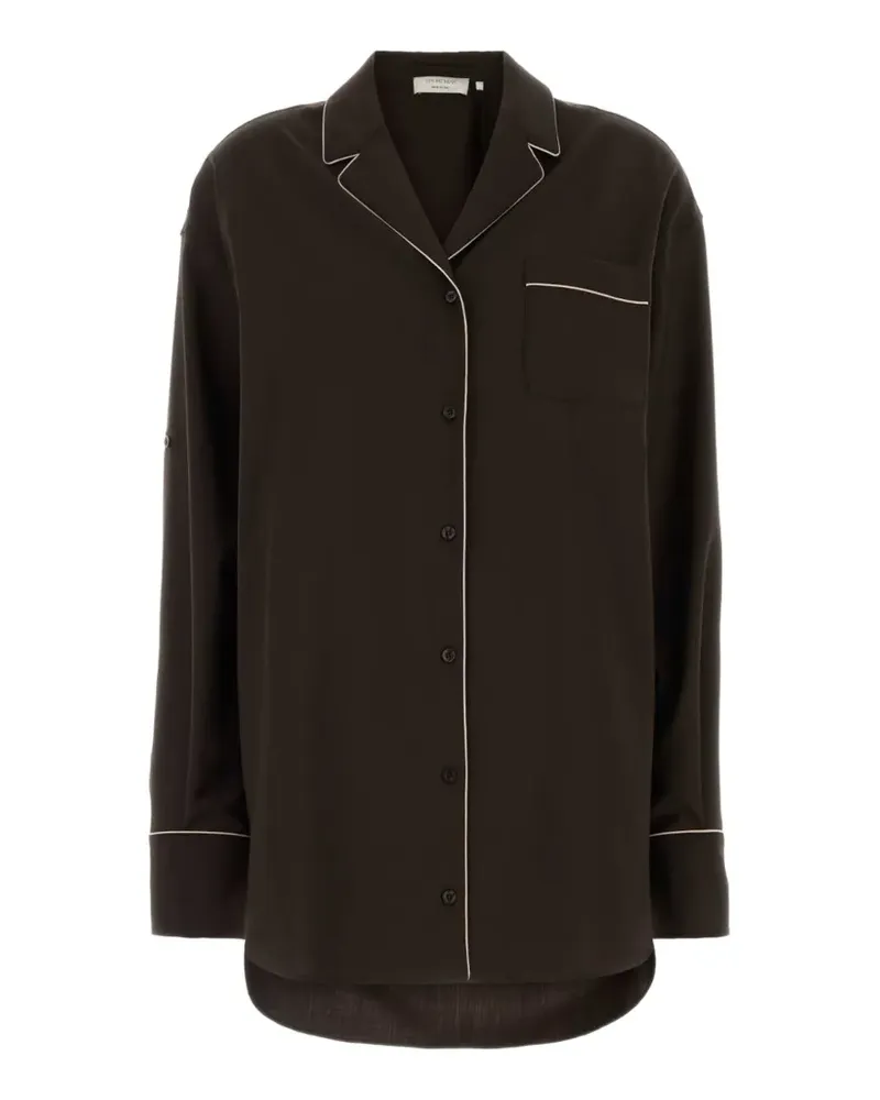 SPORTMAX Alice piping-detail shirt - Braun Braun