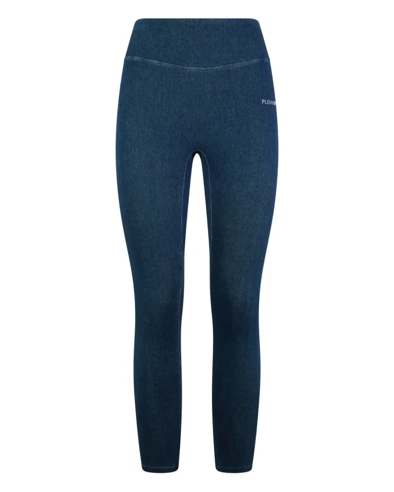 Philipp Plein Leggings mit Logo-Print - Blau Blau