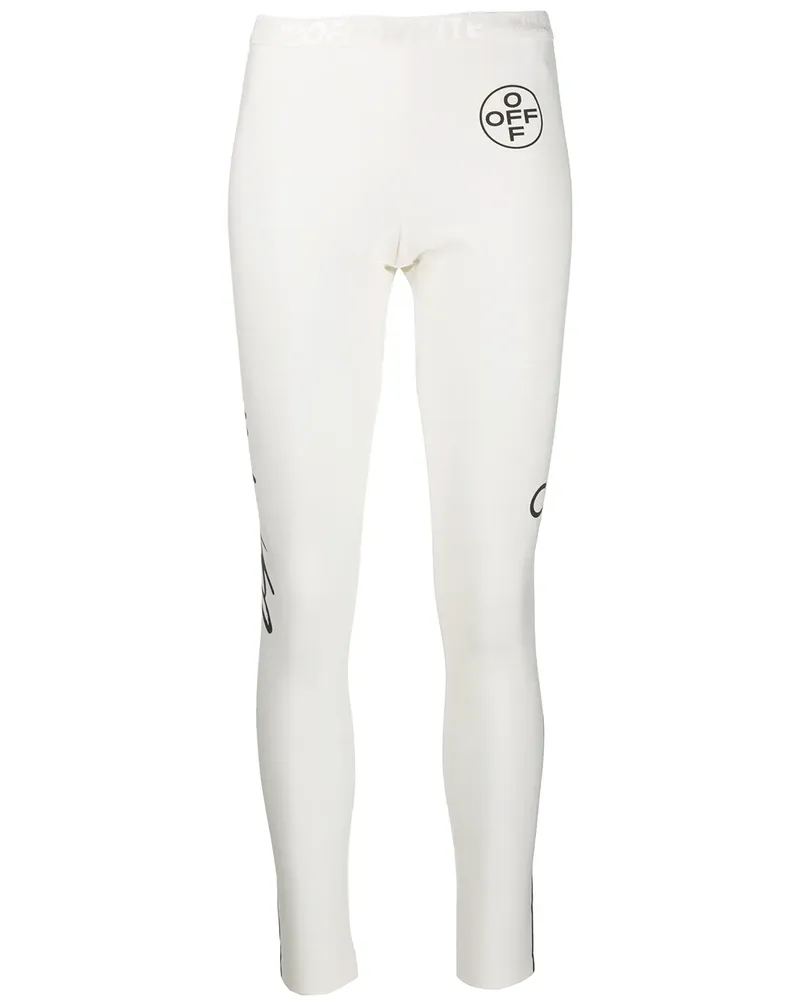 OFF-WHITE Leggings mit grafischem Print - Weiß Weiß