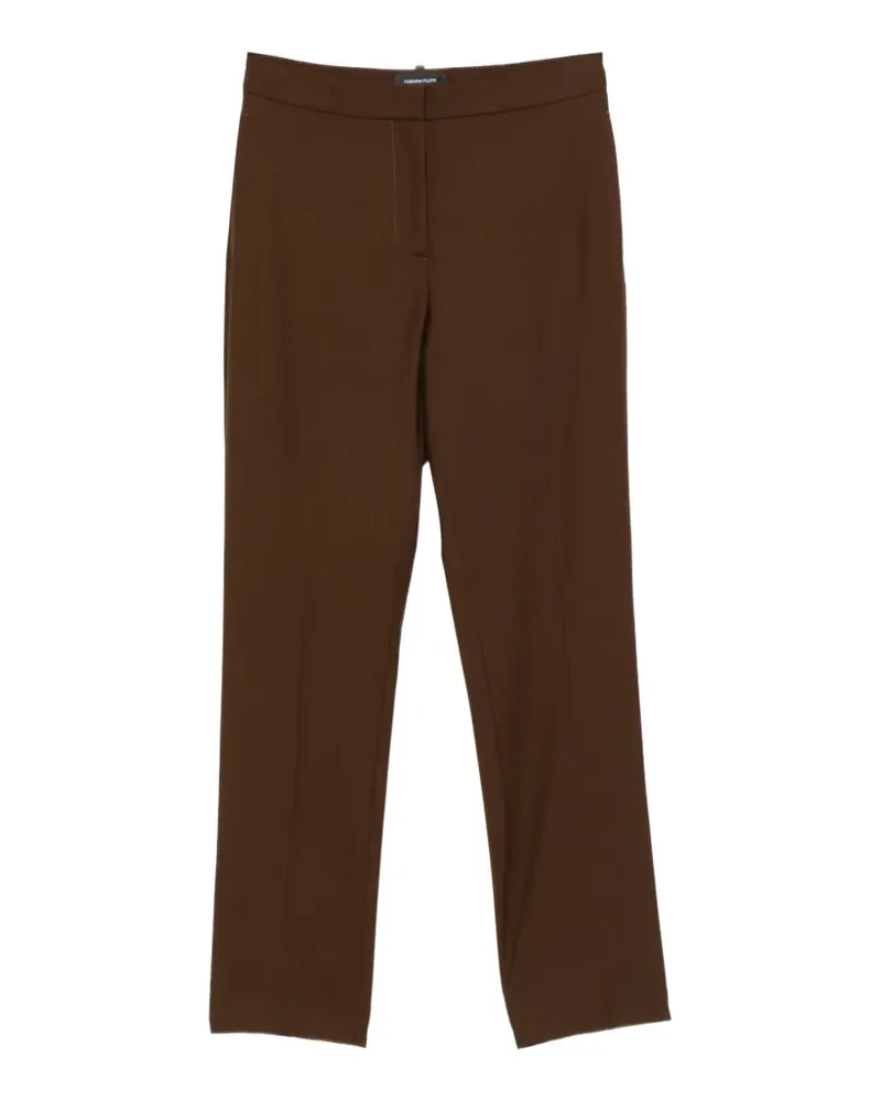 Fabiana Filippi Klassische Hose mit Perlen - Braun Braun