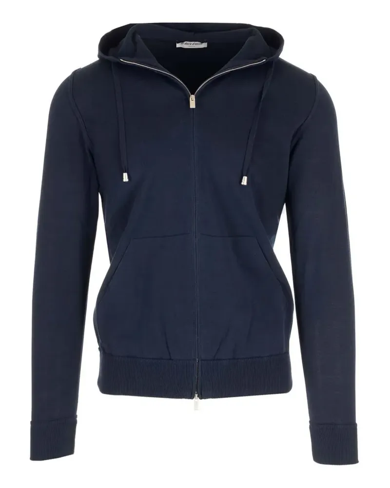 Al Duca D’Aosta 1902 zip-up drawstring hoodie - Blau Blau