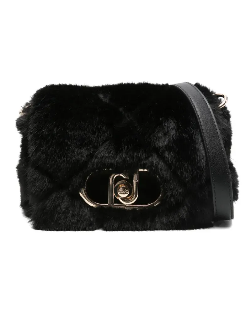 Liu Jo Umhängetasche aus Shearling - Schwarz Schwarz