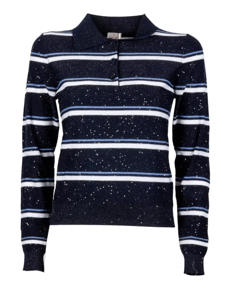 MARELLA striped polo top - Blau Blau