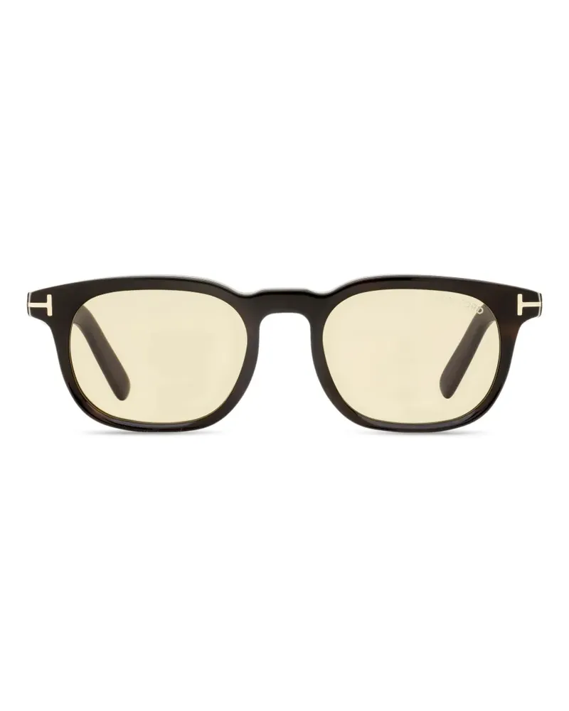 Tom Ford Alternative Fit Sonnenbrille mit eckigem Gestell - Braun Braun