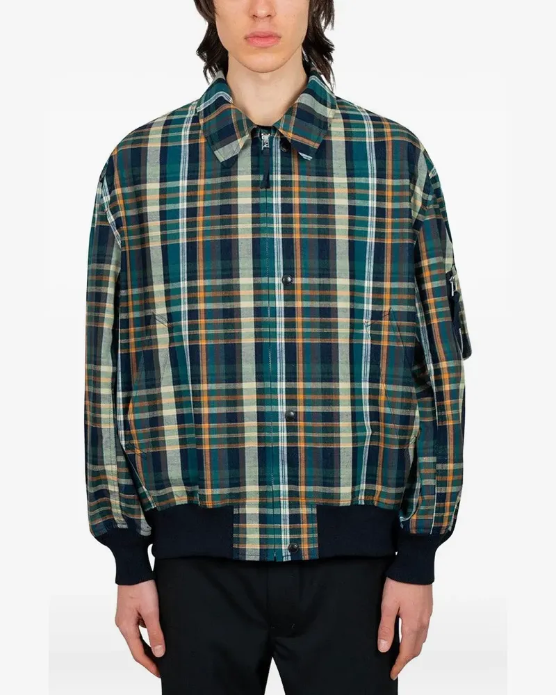 Comme des Garçons Karierte Jacke mit Reißverschluss - Grün Grün