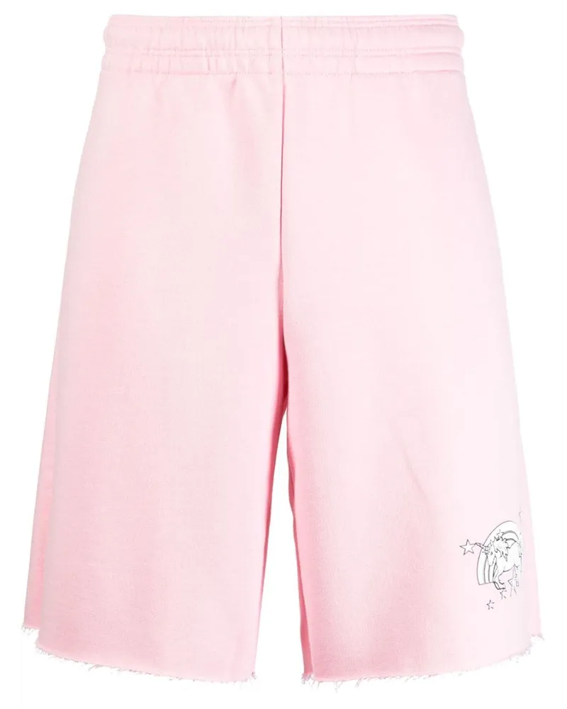 VETEMENTS Joggingshorts mit Illustrations-Print Rosa