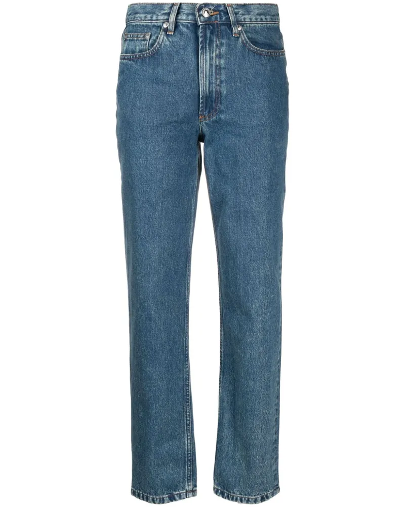 A.P.C. Hoch sitzende Straight-Leg-Jeans Blau