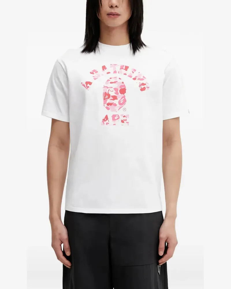 BAPE T-Shirt mit Logo-Print - Weiß Weiß