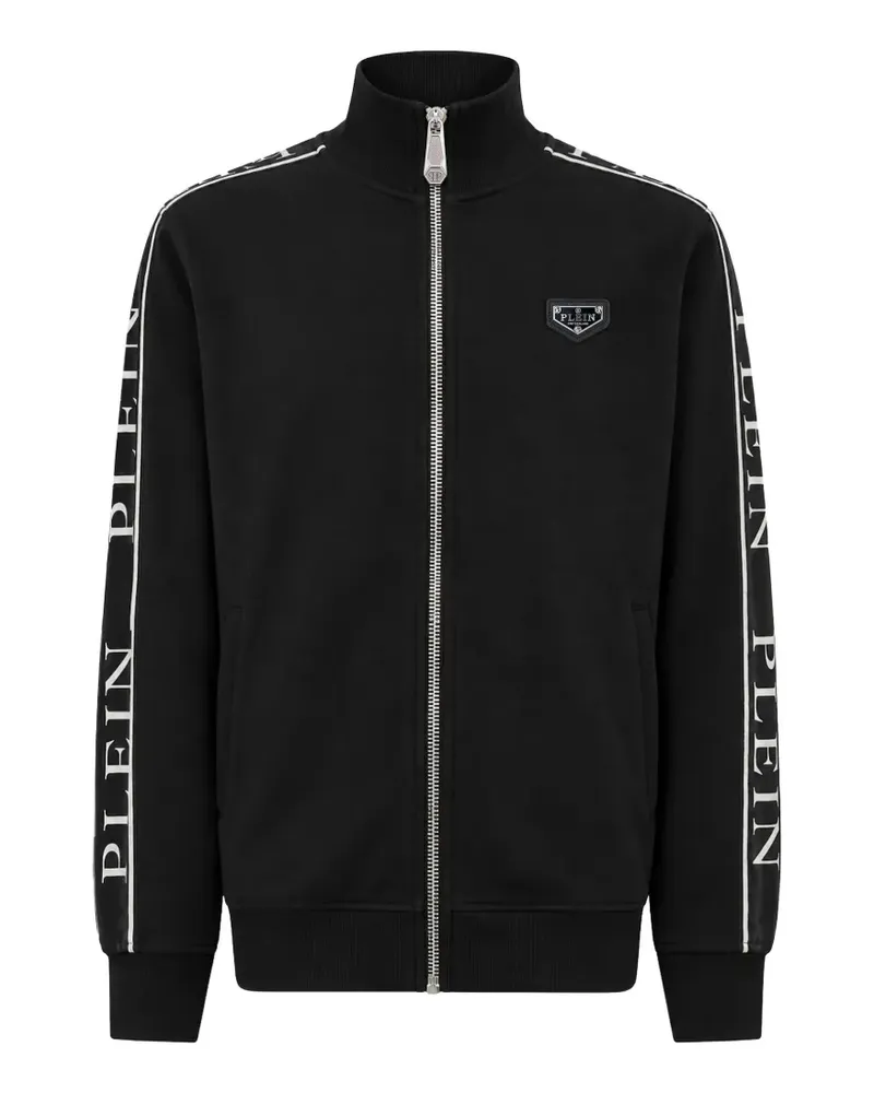 Philipp Plein Joggingjacke mit Logo-Streifen - Schwarz Schwarz
