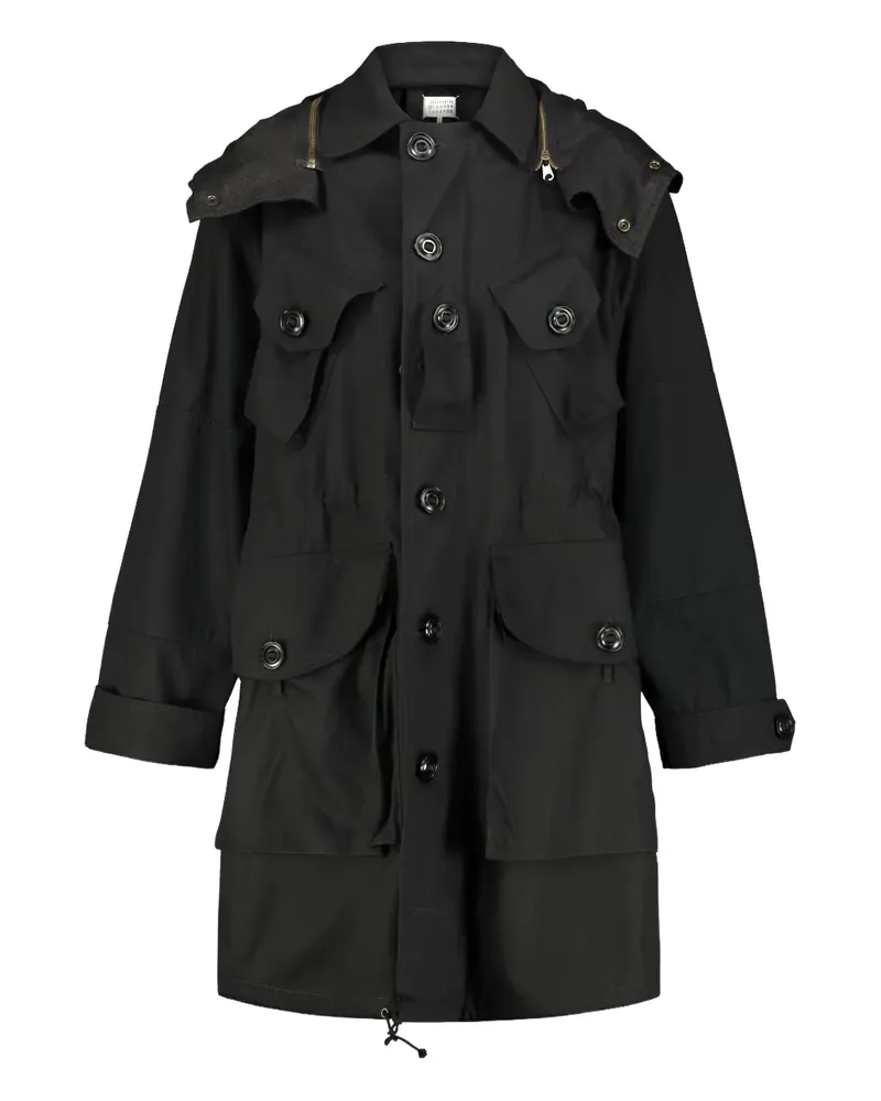 Maison Margiela Jacke mit Kapuze - Schwarz Schwarz