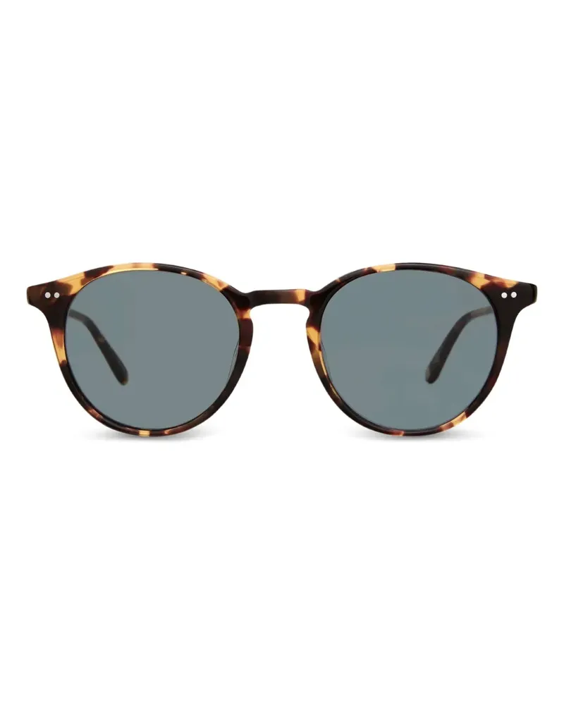 Garrett Leight Clune Sonnenbrille mit rundem Gestell - Braun Braun