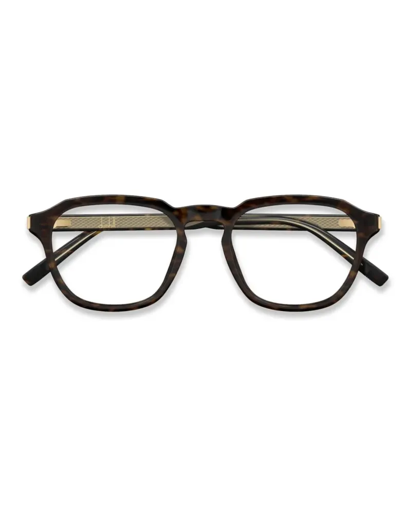 Dunhill havana geometric glasses - Braun Braun