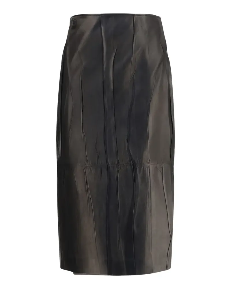 Ermanno Scervino crinkled leather skirt - Schwarz Schwarz