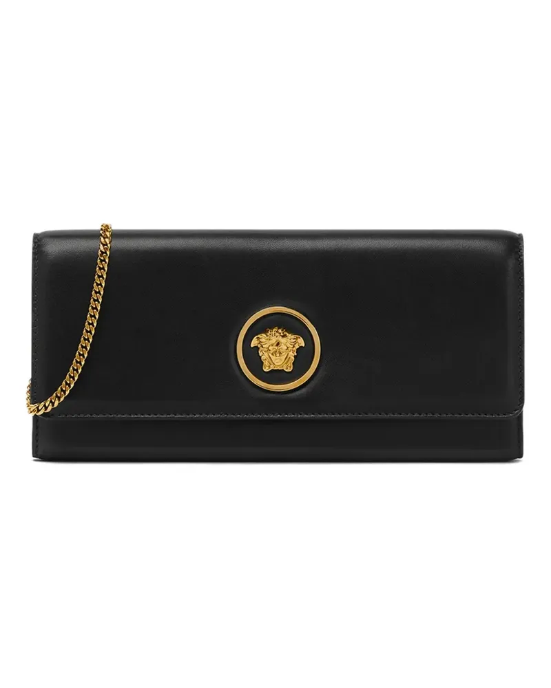 Versace Schultertasche mit Medusa-Schild - Schwarz Schwarz