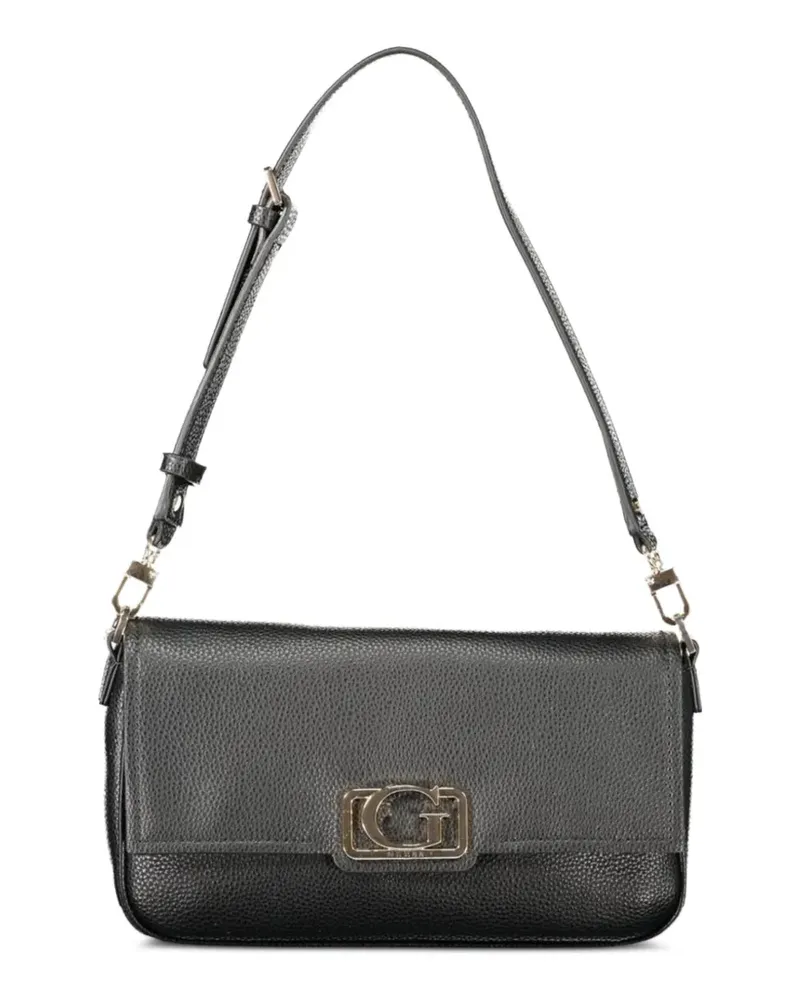 Guess logo-plaque shoulder bag - Schwarz Schwarz
