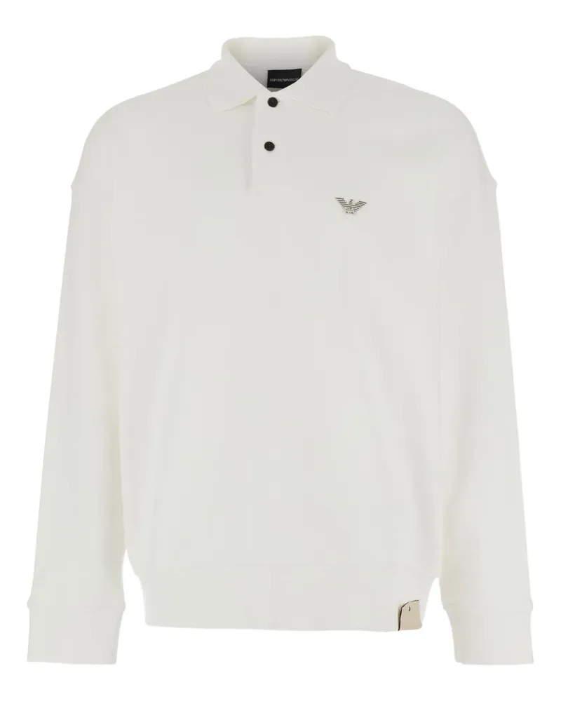 Emporio Armani logo-embroidery polo shirt - Weiß Weiß