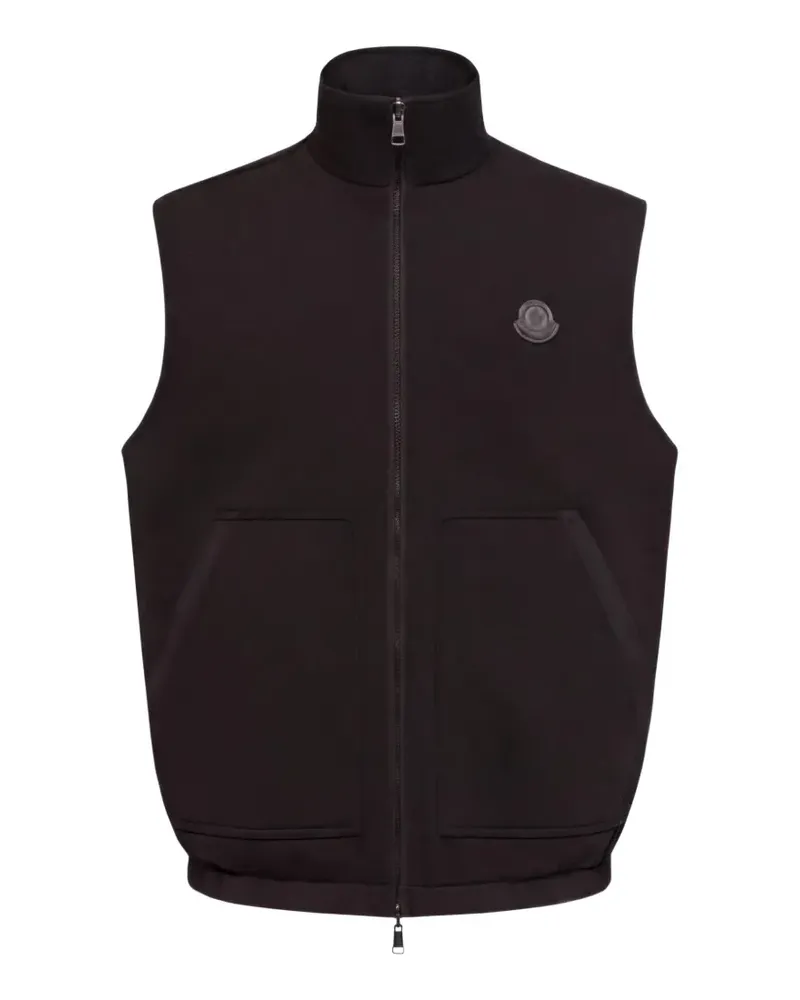 Moncler Wendbare Weste mit Reißverschluss - Schwarz Schwarz