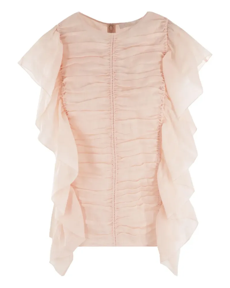Chloé Oberteil mit Rüschen - Rosa Rosa