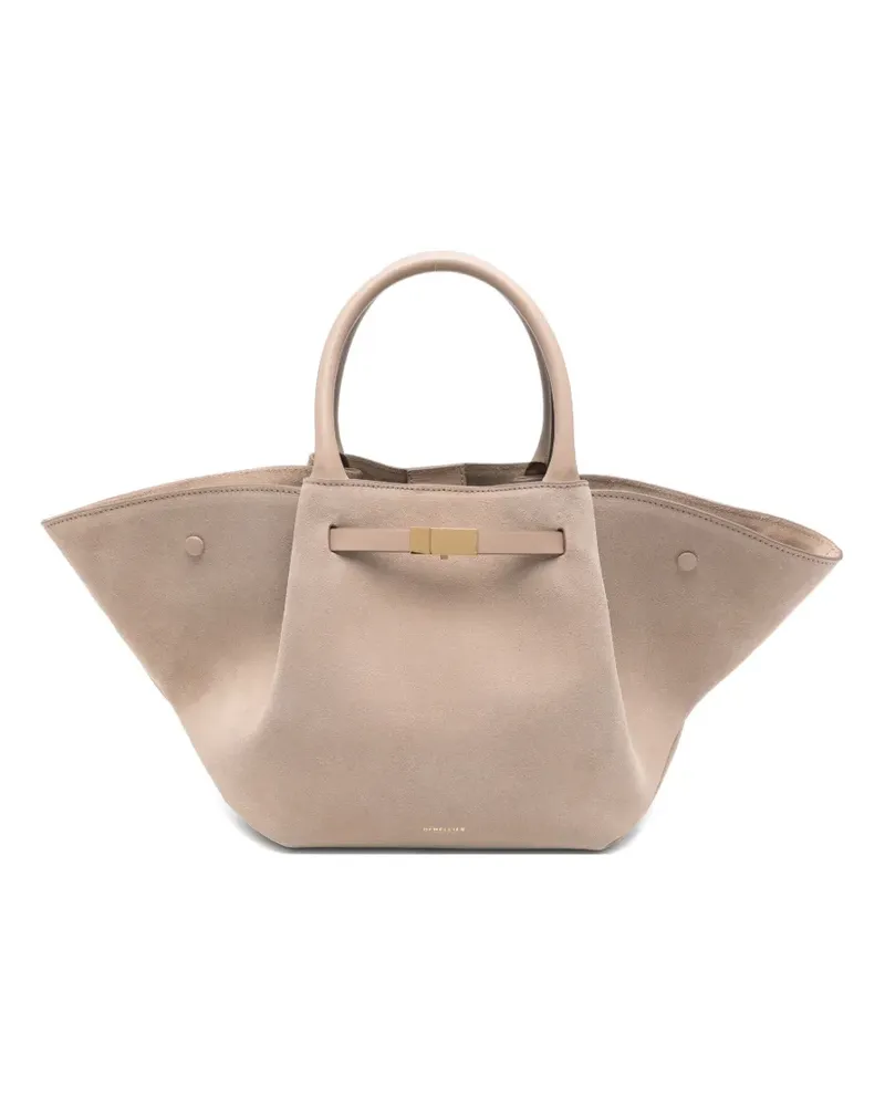 DeMELLIER suede top tote bag - Nude Nude