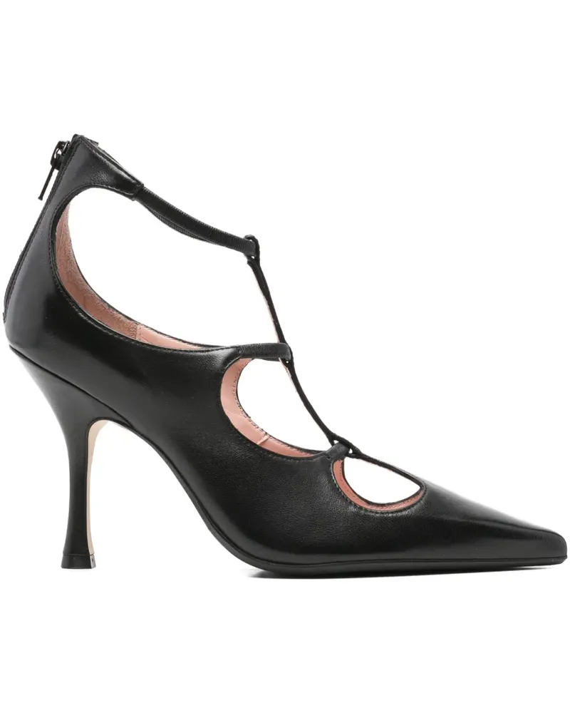 Anna F. cut-out pointed pumps - Schwarz Schwarz