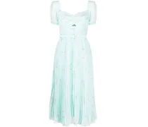 Chiffonkleid mit Blumen-Print - Blau