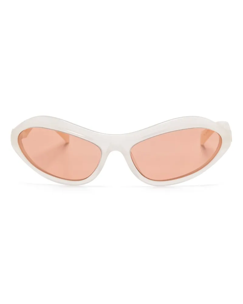 Prada Sonnenbrille im Biker-Look - Weiß Weiß