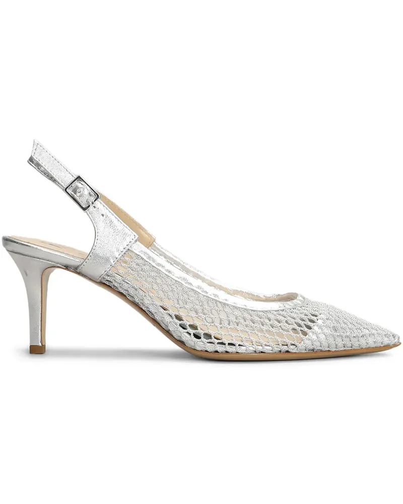 Fabio Rusconi Mesh-Pumps 70mm - Silber Silber