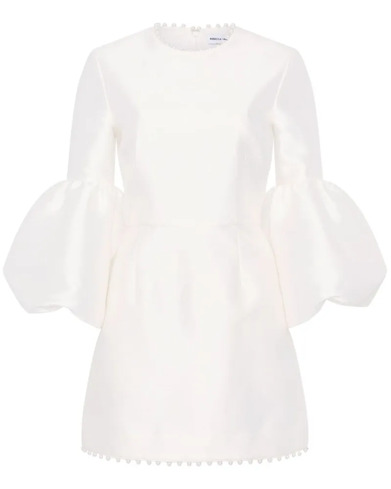 Rebecca Vallance Cristine Minikleid mit Perlen - Weiß Weiß