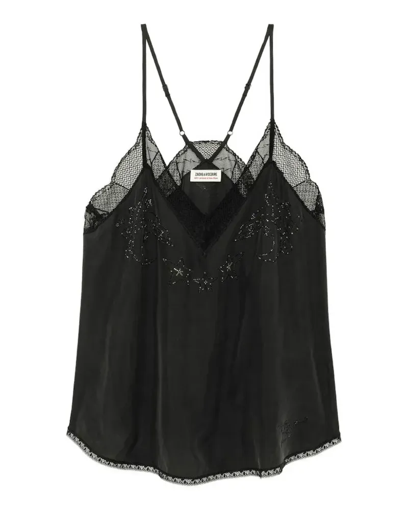 Zadig & Voltaire Christy Camisole aus Seide - Schwarz Schwarz