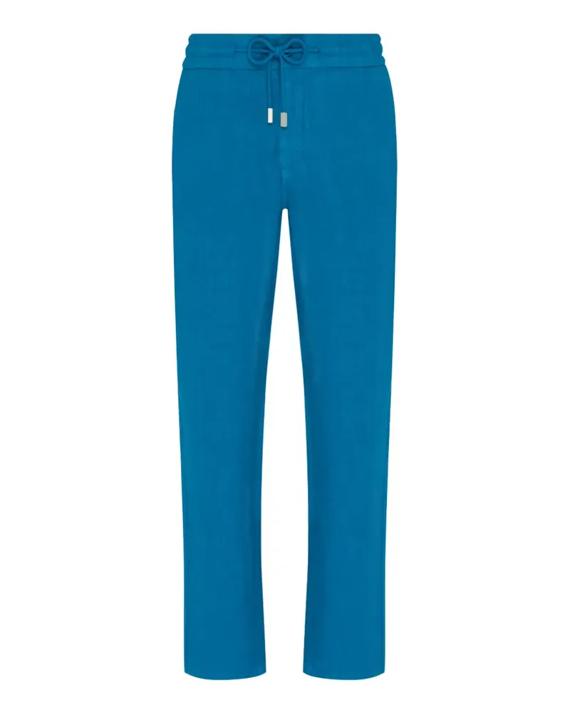 Vilebrequin drawstring linen trousers - Blau Blau