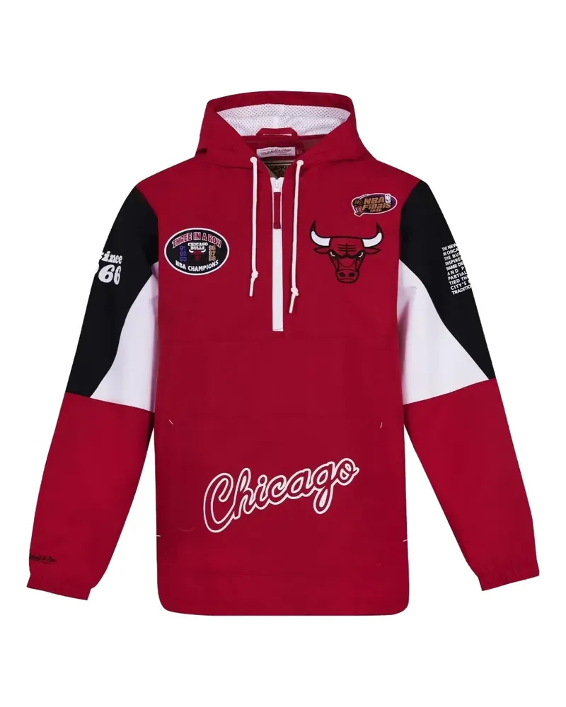 Mitchell & Ness Hoodie mit Chicago Bulls-Patch - Rot Rot