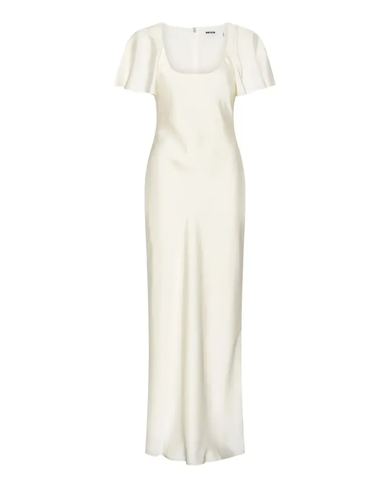 ROTATE Birger Christensen Langes Maxikleid mit Rüschen - Nude Nude